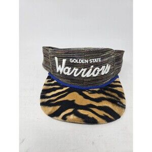 Mitchell & Ness Golden State Warriors Faux Tiger Visor Hat Unisex Snapback NBA
